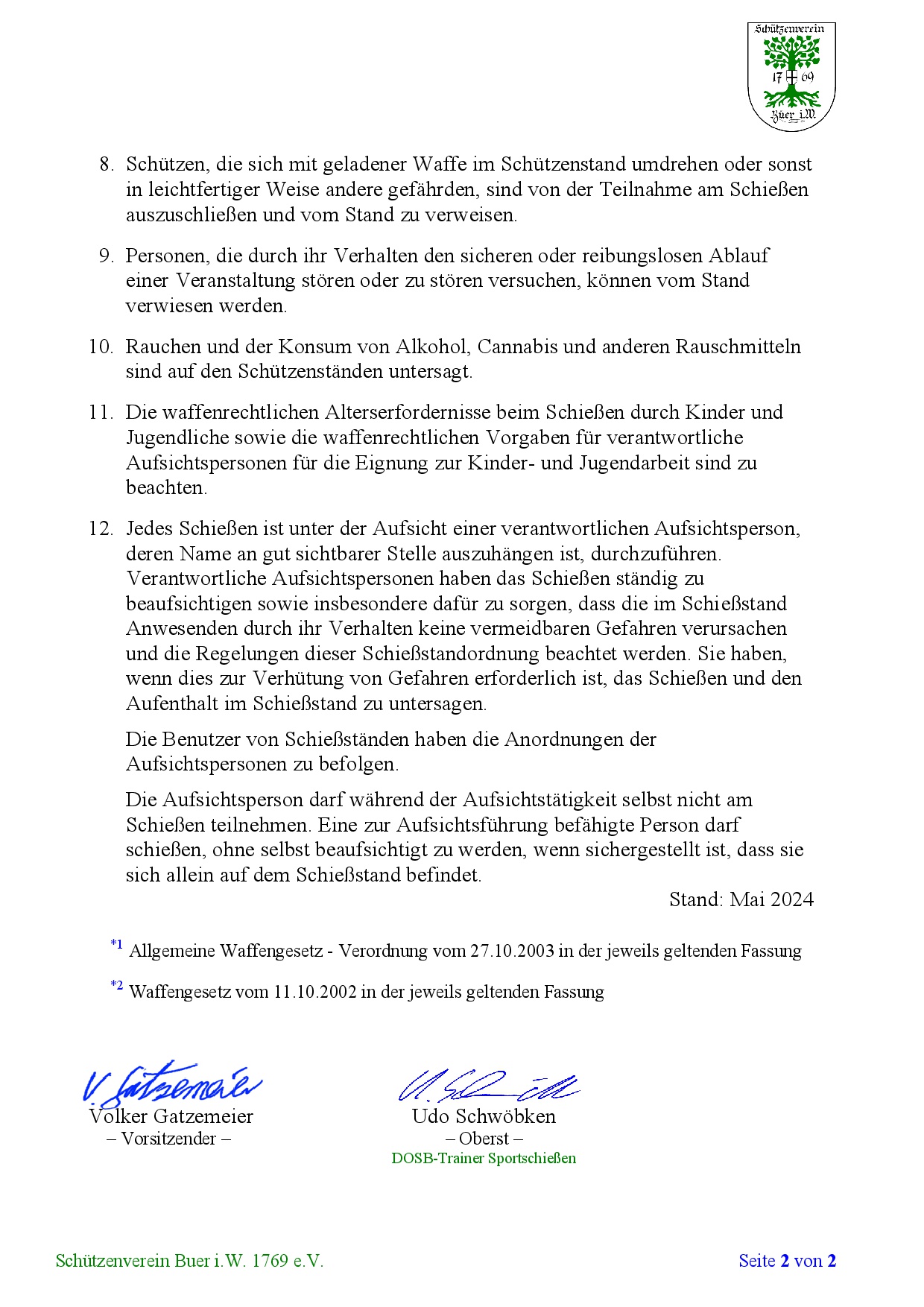Altersklasseneinteilung 2026
