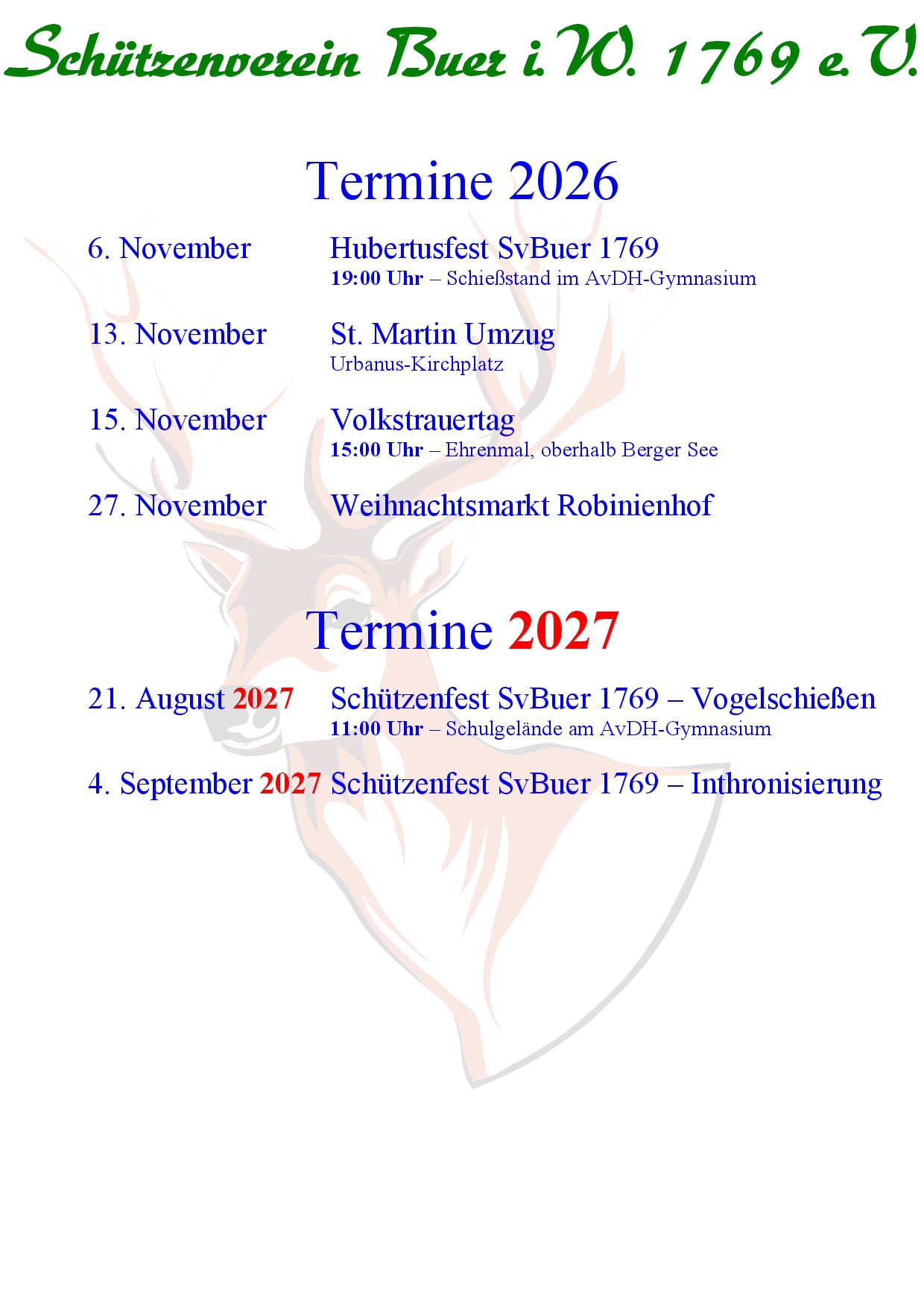 Termine 2026