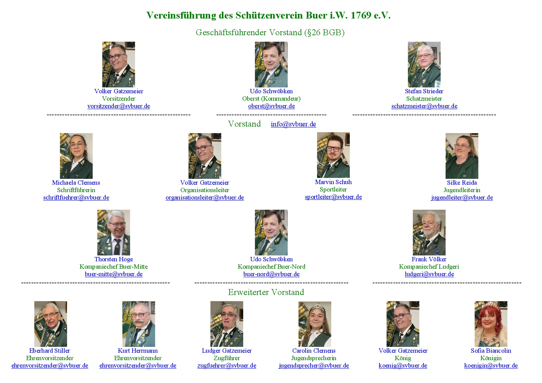 Ansprechpartner SV Buer