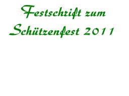 Festschrift 2011